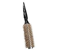 IWOWHERO Brosse à Cheveux Poils de Sanglier pour Boucles Petite Brosse Coiffante Ronde pour Brushing Peigne Rouleau Cheveux Bouclés Coiffage Précis