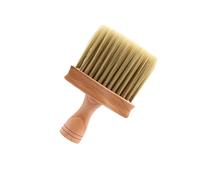 IWOWHERO Brosse de Nettoyage Cheveux Cassés Bois pour Salon Coiffure et Domicile Balai Cou Coiffeur Ergonomique Antistatique pour Contours Oreilles et Nuque