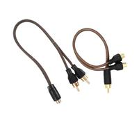 IWOWHERO Câble Répartiteur Audio pour Voiture Stéréo 2 Mâles 1 Femelle en Cuivre 2 Pièces Connecteurs Audio pour Haut-Parleur Rallonge Compatible Smartphone et Tablette Transmission