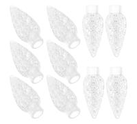 IWOWHERO Cache-ampoules en Plastique Transparent pour Guirlandes Lumineuses D’extérieur et Intérieur, 100 Pièces, Protection Résistante, Accessoires pour Ampoules de Guirlande de Noël