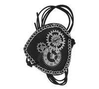 IWOWHERO Cache-œil Pirate Rétro Pu Avec Élastique Accessoire Cosplay Pour Halloween Et à Thème Design Punk Unique Pour Adultes
