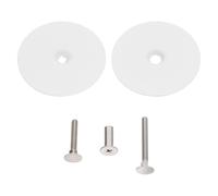 IWOWHERO Cache-Trou de Serrure de Porte en Acier Inoxydable 67 MM Plaque de Recouvrement Blanche pour Trou de Poignée Kit 1 Pièce Fixation par Vis Adapté pour Portes D’Entrée et