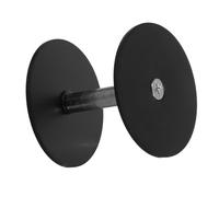 IWOWHERO Cache-Trou Porte Acier Inoxydable 50 MM Noir Vis 35 MM, Plaque Recouvrement Trou Rond pour Serrure Pêne Dormant, Protection et Rénovation Portes Intérieures et Extérieures