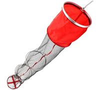 IWOWHERO Cage de Pêche en Filet Pliable à Cordon, Acier Inoxydable et Nylon | Garde le Poisson Vivant, Paquet Noir Inclus, Fixation au Sol, Accessoire de Pêche pour Sortie et Matériel de Pêche