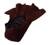 IWOWHERO Cagoule De Soudage en Cuir De Vachette Ignifugée avec Protection du Cou Épaules, Réglable, Doublure Confortable, Casque De Soudeur Sécurisé pour Travail Industriel, Usage Professionnel