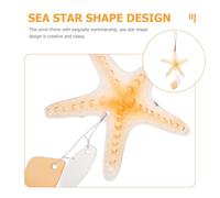 IWOWHERO Carillon Éolien Verre Étoile de Mer Décor Nautique pour Jardin Extérieur Patio Salon avec Apaisant et Matériau Résistant