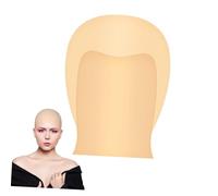 IWOWHERO Casquette Chauve Latex pour Adultes Accessoire Maquillage Perruque Moine Bonnet Chauve Extensible Kaki Léger et Confortable pour Halloween et Spectacles