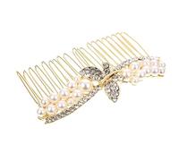 IWOWHERO Casse-tête de peigne à cheveux peigne de mariée Peigne à cheveux en strass accessoires peigne à cheveux de mariage en cristal peignes à cheveux en cristal peigne de mariage alliage