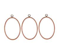 IWOWHERO Cercle à Broder Diy 3 Pièces 18x25cm En Plastique Imitation Cerceau Antidérapant Pour Broderie Point De Croix Et Décoration Murale Adapté Aux Débutants Et Projets D'artisanat Couture