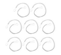 IWOWHERO Chaîne Suspendre en Métal 30 Cm Crochets 8 Pcs Chaîne pour Panier de Fleurs, Support de Panneau et Mangeoire à Oiseaux, Décoration Extérieure Jardin Polyvalente