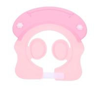 IWOWHERO Chapeau de Bain Adorable pour Garçon Fille Bonnet Ajustable Silicone pour Shampooing Protection des Yeux Oreilles Pours Moments de Baignade Famille Rose