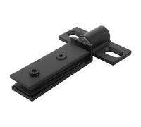 IWOWHERO Charnière Pivotante Carrée Inox 304 Mat Noir, Double Trou pour Porte Verre, Quincaillerie Robuste pour Paroi de Salle de Bain, Kit de Remplacement Compatible et Silencieux,