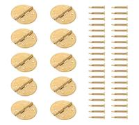 IWOWHERO Charnières en Laiton Vintage pour Coffrets à Bijoux Lot de 10 Set de Pièces Charnières Rondes Miniatures pour Boîtes à Bijoux et Coffres Fournitures de Quincaillerie D’armoire