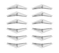 IWOWHERO Chevilles à Bascule M8 en Acier Galvanisé, Lot de 12 Fixations Robustes pour Plaques de Plâtre, Ancrage Mural pour Cloisons Sèches, Ailes à Verrou Lourdes, Usage en Bricolage