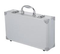 IWOWHERO Coffret à Outils Multifonction en Alliage D’Aluminium 30 X 17 X 75 CM Mallette Portable Blanche Poignée Renforcée Boîte de Rangement Sécurisée pour Cosmétiques Pharmacie et