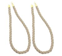 IWOWHERO Cordon en Jute 2 Pièces Beige pour Sécurisation de File d'Attente et Utilisation avec Poteaux de Clôture
