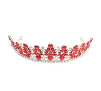 IWOWHERO Couronne de Mariée Vintage Strass et Cristal Diadème pour Femme Accessoire de Coiffure pour Mariage Adapté à Tous les Thèmes