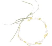 IWOWHERO Couronne de Muguet Fleurie Ruban Doux Bandeau Floral pour Femme Accessoire Cheveux Mariée et Demoiselles D’Honneur Coiffure Naturelle et Fraîche pour Mariage et Cérémonie