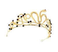 IWOWHERO Couronne Serpent Égyptien Dorée avec Étincelants Accessoire de Mariage et Bandeau Tiare de Cheveux pour Mariée et Fête Danniversaire