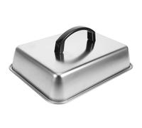 IWOWHERO Couvercle Rectangulaire en Acier Inoxydable 25X18X65 CM Cloche à Badigeonner pour Plaque de Cuisson Dôme Alimentaire Fondre Le Fromage Compatible Cuisson Gril et Plancha