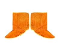 IWOWHERO Couvre-Chaussures de Soudage en Cuir Bovin 40 CM à Attache Auto-agrippante Protection Thermique Résistante aux Étincelles Accessoire Soudure Pratique et Solide pour Soudeur