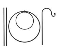 IWOWHERO Crochet en fer antirouille pour suspension jardin extérieur support robuste pour pots mangeoires et lanternes piquet de terre amovible pour décoration de plantes