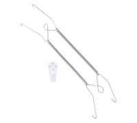 IWOWHERO Crochets Muraux Invisibles W pour Acier Inoxydable Assiettes | Montage Mural, Support Stable sans Outil, Fils en W et Pins Plastiques, pour Plateaux et Petites Œuvres