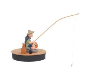 IWOWHERO Décoration Flottante en Écume et PVC pour Aquarium Représentant Un Pêcheur Ancien Résistant la Décoloration, pour Paysage Aquatique Zen