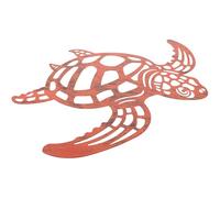 IWOWHERO Décoration Murale Tortue Creuse en Fer Forgé, Ornement Mural Artisanal Marron, Décor Extérieur pour Jardin et Patio, Décoration Artistique pour Salon et Chambre, à Suspendre