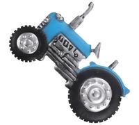 IWOWHERO Décoration Murale Tracteur en Fer Bleu, Sculpture Suspendue Compacte et Légère, Ornement Artisanal Solide pour Jardin, Salon ou Bureau, Applique Murale Décorative Réaliste, Art