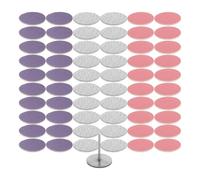 IWOWHERO Disques Abrasifs pour Lime à Pieds 60 Pcs 25 Mm Papier de Verre Blanc Lilas Rose Pâle pour Pédicure Professionnelle et Manucure, Accessoires de Ponçage pour Éliminer Callosités