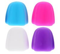 IWOWHERO Distributeurs de Dentifrice Pratiques Lot de 4 Bouchons Auto-Scellants en Silicone pour Maison Contrôle Modéré de Dentifrice Accessoires Salle de Bain