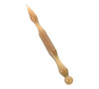 IWOWHERO Double Headed Meridian Massage Pen Portable For Acupuncture And Facial Reflexology Lightweight Ox Horn Tool For Ear Back And Muscle Relief