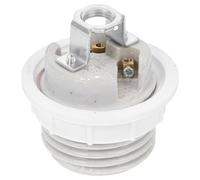 IWOWHERO Douille Céramique Filetée Complète Blanche Support Ampoule LED et Halogène Anneau Simple pour Installation et Remplacement Facile Compatible Plafonnier et Éclairage Intérieur