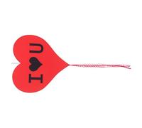 IWOWHERO Drapeau de Jardin de Cœur Rouge « je T'aime » Saint-valentin, Décoration Extérieure en Polyester Résistant aux Intempéries, 76 X 36 Cm, pour Balcon, Cour et Fête en Plein Air