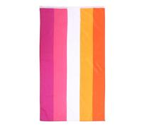 IWOWHERO Drapeau Lesbien Arc-en-ciel en Polyester Réutilisable, Drapeau de Jardin pour Décoration Extérieure et Fête, Vole Vent Rayures Colorées pour Ambiance Festive