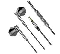 IWOWHERO Écouteurs Gaming -Auriculaires Filaires avec Microphone Bass Puissante Connecteur Métallique Confortables et Durables pour PC et Ordinateurs