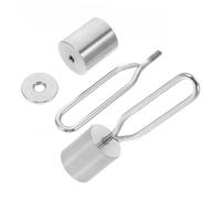 IWOWHERO Ensemble de 2 Contrepoids en Acier Inoxydable 180G pour Broche à Rôtisserie Accessoires pour Barbecue Électrique Poids Robustes pour Gril Réglables pour Cuisson Uniforme en