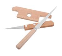 IWOWHERO Ensemble de 3 Couteaux à Ébarber pour Poterie et Céramique Manches en Bois Légers Outils de Sculpture et Modelage D’Argile pour Artisans Fournitures Polyvalentes de Finition et