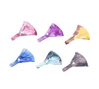 IWOWHERO Ensemble De Bandeaux De Yoga Tie-dye Pour Femmes Bandeau De Sport En Coton Doux Avec Oreillettes De Course