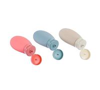 IWOWHERO Ensemble de Bouteilles de Voyage 3 X 60 Ml Compactes en Pp et Pe Étanches pour Cosmétiques, Lotions et Gels Bain, Accessoires de Voyage Légers, pour Valise ou Paquet de Toilette