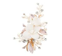 IWOWHERO Épingle À Cheveux En Céramique Avec Fleur Accessoire De Coiffure Pour Mariage Coiffe De Mariée En Strass Pour Enterrement De Vie De Jeune Fille Coiffure Élégante Pour Femme
