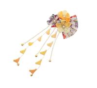 IWOWHERO Épingles à Cheveux Japonaises Forme de Fleurs Ornées de Pompons Accessoires de Cheveux Kimono Vintage Élégants et Adaptés pour Femmes