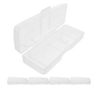 IWOWHERO Étui de Voyage Rigide Transparent pour Rasoir Manuel Boîte de Rangement Portable 5 Pièces Protection pour Accessoires de Rasage Dimensions 145 X 5 X 3 CM