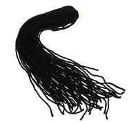 IWOWHERO Extension De Dreadlocks Postiche Long Noir 1b Pour Homme Et Femme, Cheveux D'apparence Naturelle, Légère Et Respirante, Pour Cosplay, Fêtes Et Usage Quotidien