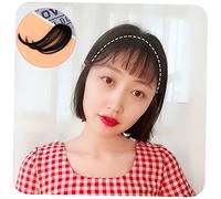 IWOWHERO fausse frange clips extensions de cheveux désordonné bandes sombre faux frange clip hair charms hair extension front front Clip HEURS HEIR Extensions de cheveux pour les femmes