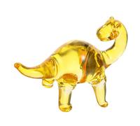 IWOWHERO Figurines Miniatures De Dinosaures Statue pour La Décoration De La Maison Dinosaure en Verre Soufflé Sculpture De Dinosaure Figurine De Dinosaure Un Verre Animal Cristal Blanc