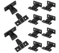 IWOWHERO Fixation Meuble en Nylon Noir, Lot de 10 Clips de Façade D'armoire à Fixation Rapide pour Panneaux, Système de Raccord Assemblage Étagère Simple et Solide pour Installation