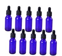 IWOWHERO Flacon Compte-Gouttes en Verre Rechargeable 10Pcs 20Ml pour Huiles Essentielles Bouteille Vide pour Flacon avec Pipette pour Soin Personnel