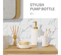 IWOWHERO Flacon-Pompe à Poussoir Blanc 150 ML pour Démaquillant et Vernis à Ongles Distributeur Rechargeable en Plastique Solide Doseur Précis pour Usage Beauté Quotidien et Voyage